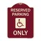 Signmission Reserved Parking With HandicappedHeavy-Gauge Aluminum Architectural Sign, 24" x 18", BU-1824-23062 A-DES-BU-1824-23062 - alternate 1